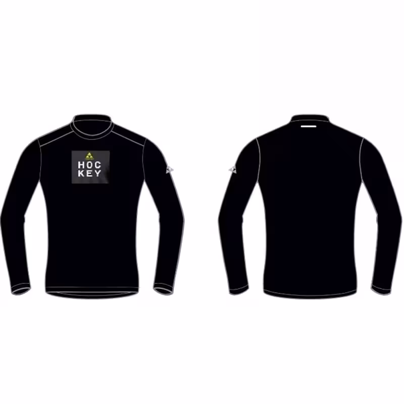 Лонгслив мужской Fischer Logo Hockey, полиэстер, черный, размер 52