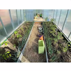 Комплект из двух оцинкованных грядок в теплицу, 3850х1000 мм (2 шт.)