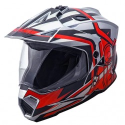 Шлем мотард AiM JK802 красный/серый/черный XL