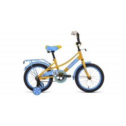 Велосипед Forward Azure 16, размер 16", желтый/голубой