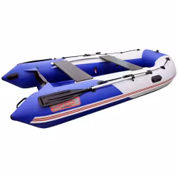 Надувная лодка ПВХ Hunterboat Stels 315 Aero, НДНД, синий/белый