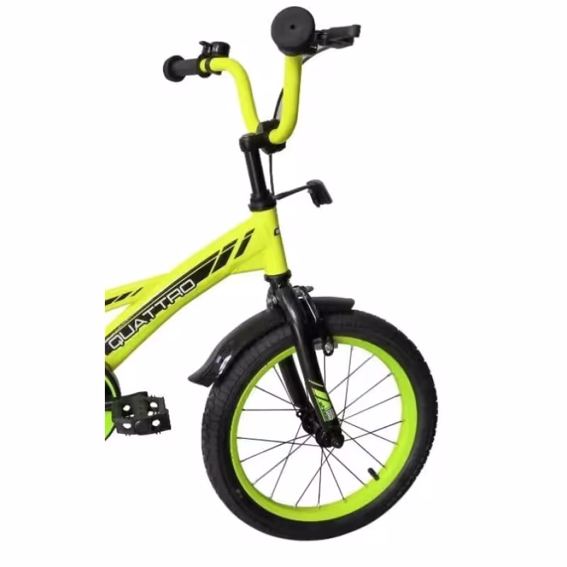 Велосипед детский Tech Team Quattro 16, 1 скорость, зеленый