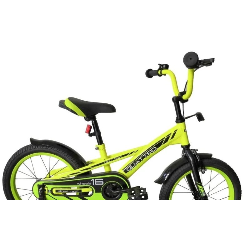 Велосипед детский Tech Team Quattro 16, 1 скорость, зеленый