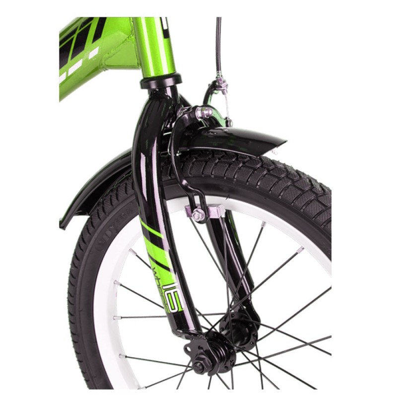 Велосипед 18 Tech Team Quattro NN002670, размер 18", 1 скорость, зеленый неон