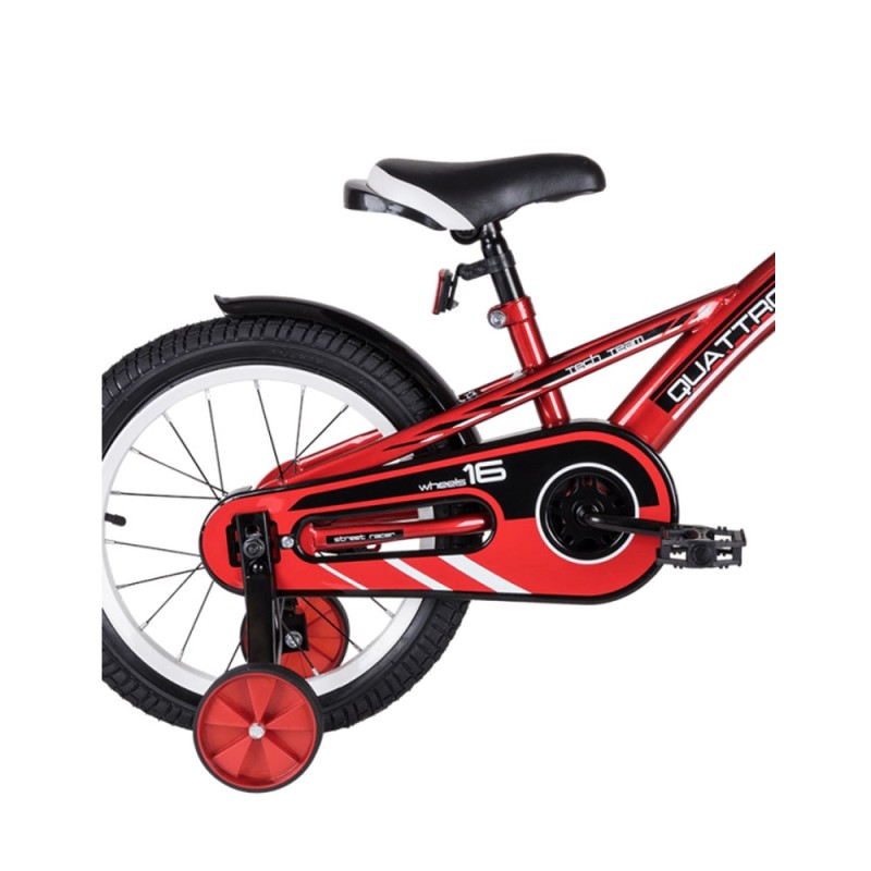 Велосипед 18 Tech Team Quattro NN002669, размер 18", 1 скорость, красный