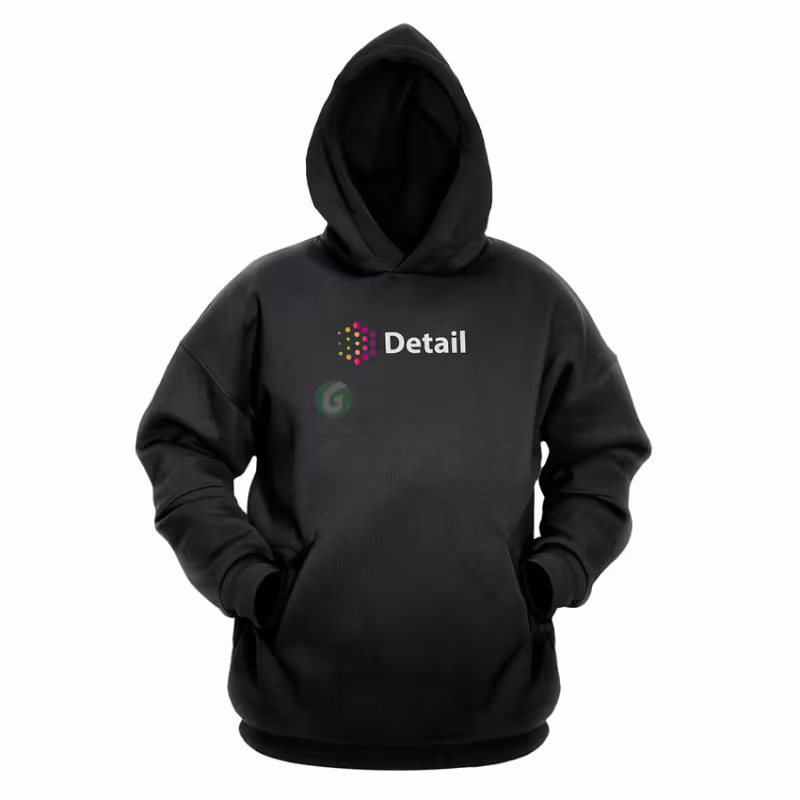 Худи Detail DT-0427, хлопок, черный, размер M