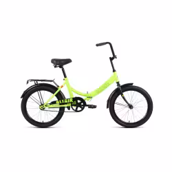 Велосипед 20 Altair City, размер 14", 1 скорость, складной, ярко-зеленый/черный