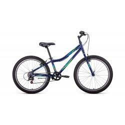 Велосипед 24 Forward Iris 1.0, размер 12", 6 скоростей, синий/зеленый