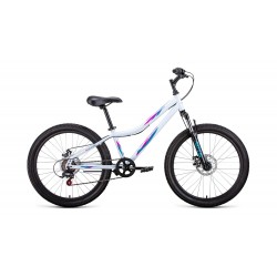 Велосипед 24 Forward Iris 2.0 D, размер 12", 6 скоростей, белый/розовый