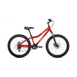 Велосипед 24 Forward Iris 2.0 D, размер 12", 6 скоростей, красный/желтый