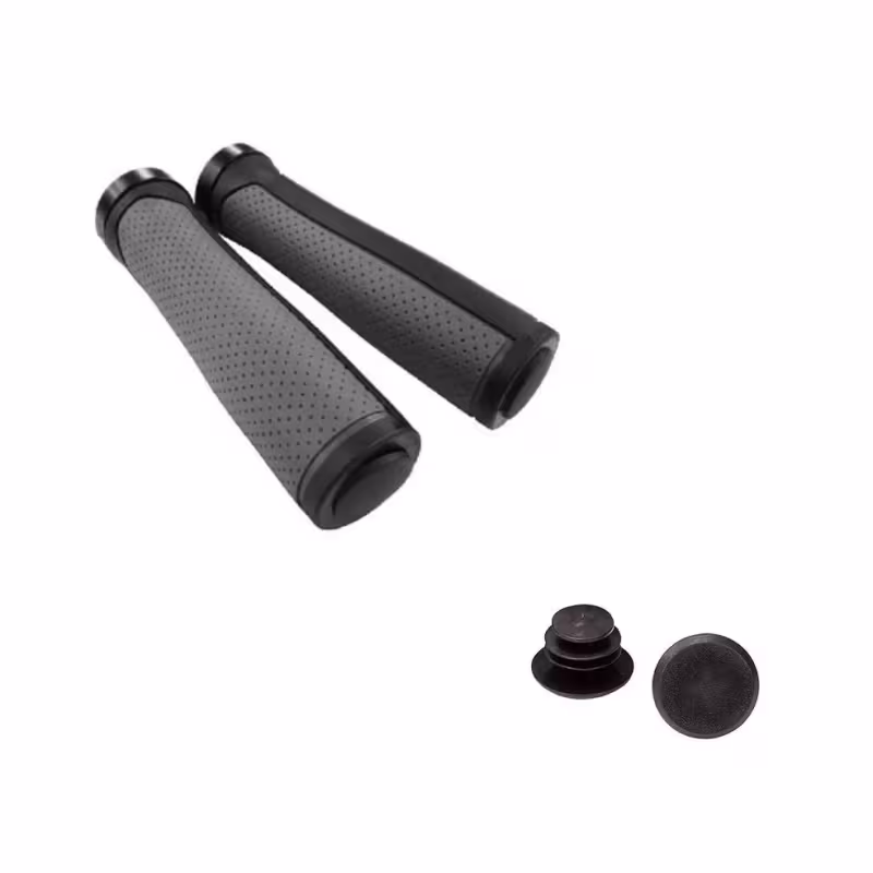 Грипсы велосипедные New Vision SR-85 RGRSR8500001, 125 мм, 2-х компонентные, черный/серый