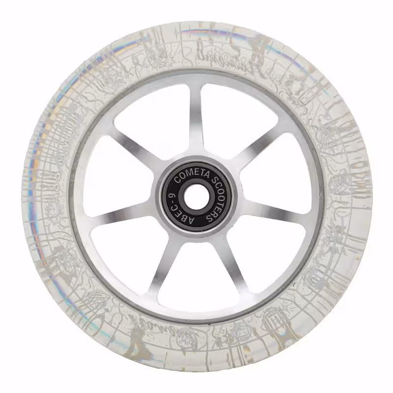 Колесо для самоката Комета Старт WS-03RW, 110 мм, прозрачный / серый