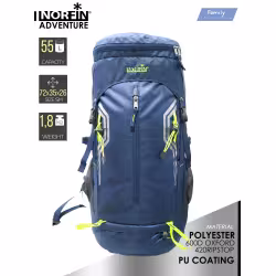 Рюкзак Norfin Adventure 55, 55 л, синий