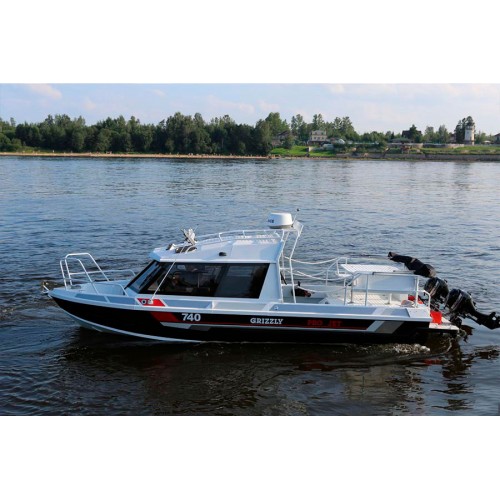 Катер Grizzly 740 Cabin PRO JET + мотор Mercury Mercruiser 6.2