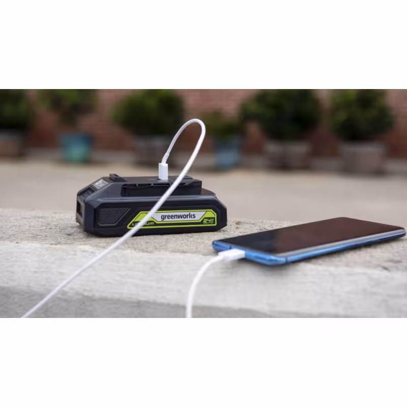 Аккумулятор Greenworks G24USB2, 24В, 2Ач, Li-lon, USB