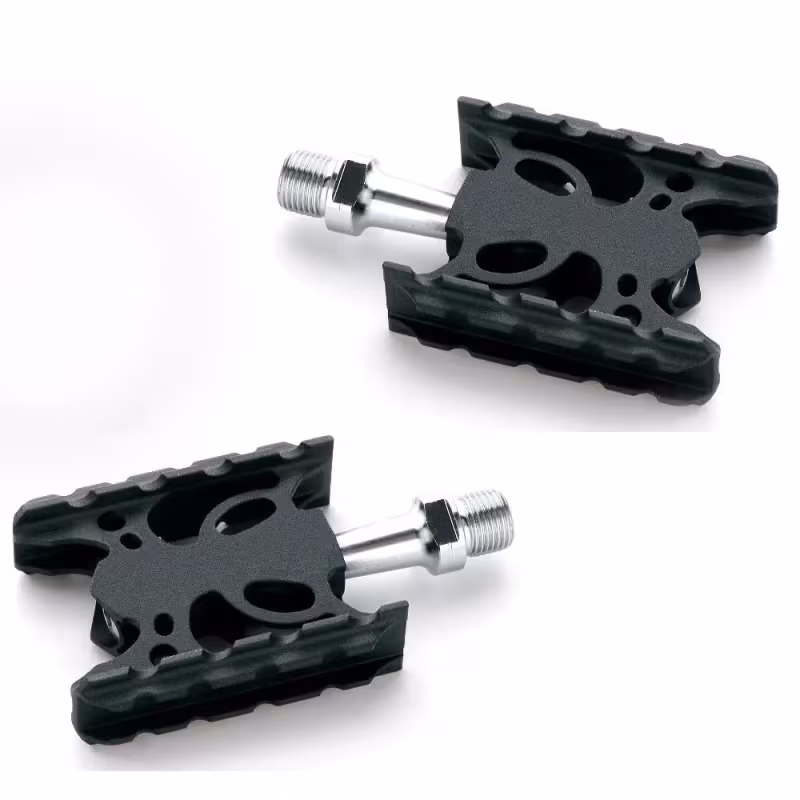 Комплект педалей Rapido ALNC-101, алюминий, фрезерованные, ось Cr-Mo, промподшипники, 9/16", 91х62 мм, черный