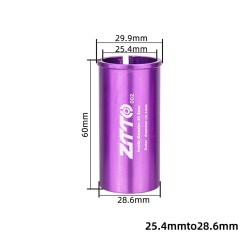 Адаптер для подседельного штыря ZTTO УТ00024623, 25,4/28,6х60