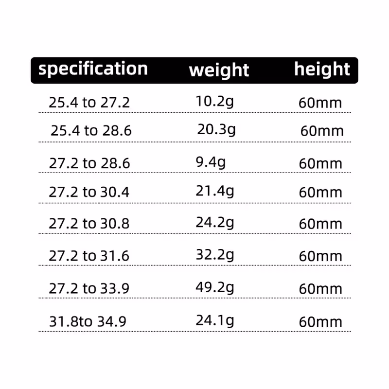 Адаптер для подседельного штыря ZTTO УТ00024623, 25,4/28,6х60