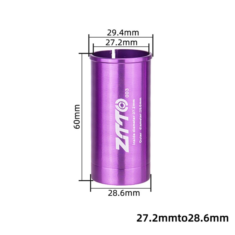 Адаптер для подседельного штыря ZTTO УТ00024620, 27,2/28,6х60