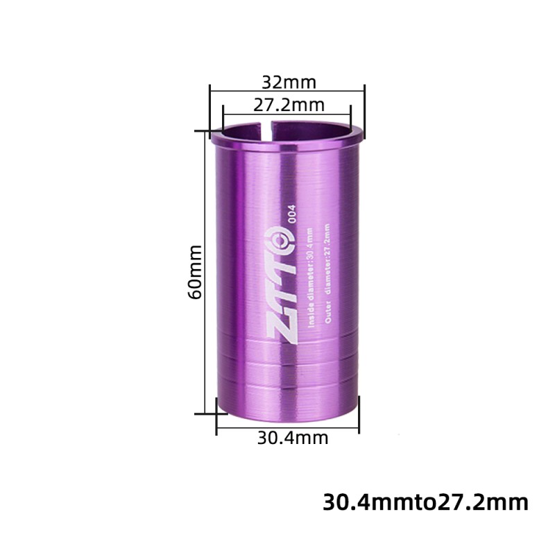 Адаптер для подседельного штыря ZTTO УТ00024618, 27,2/30,4х60