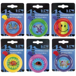 Звонок велосипедный с 3D-рисуноком M-Wave, алюминий/пластик, D53 мм