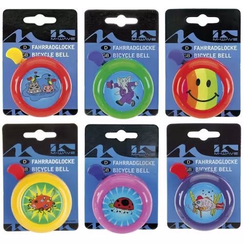 Звонок велосипедный с 3D-рисуноком M-Wave, алюминий/пластик, D53 мм