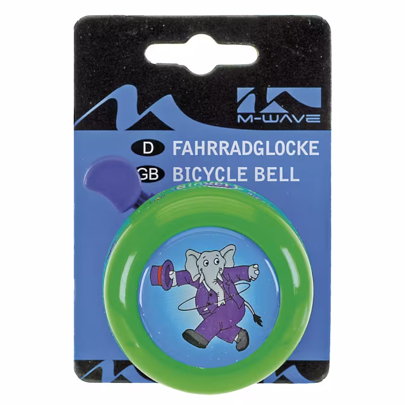 Звонок велосипедный с 3D-рисуноком M-Wave, алюминий/пластик, D53 мм