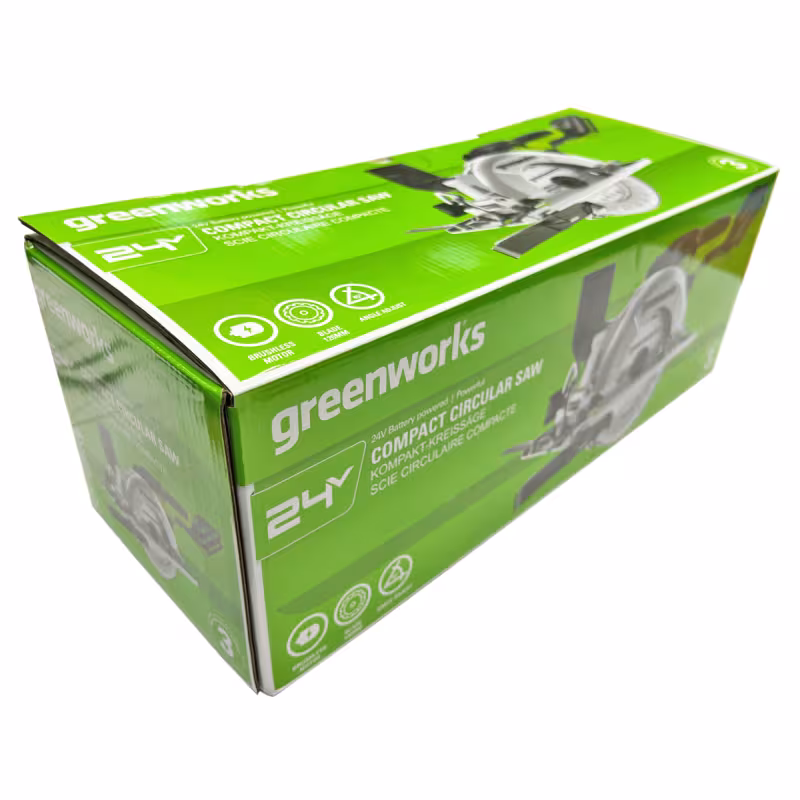 Пила дисковая аккумуляторная Greenworks G24MCS