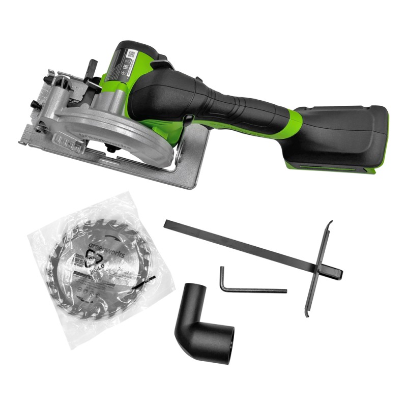 Пила дисковая аккумуляторная Greenworks G24MCS