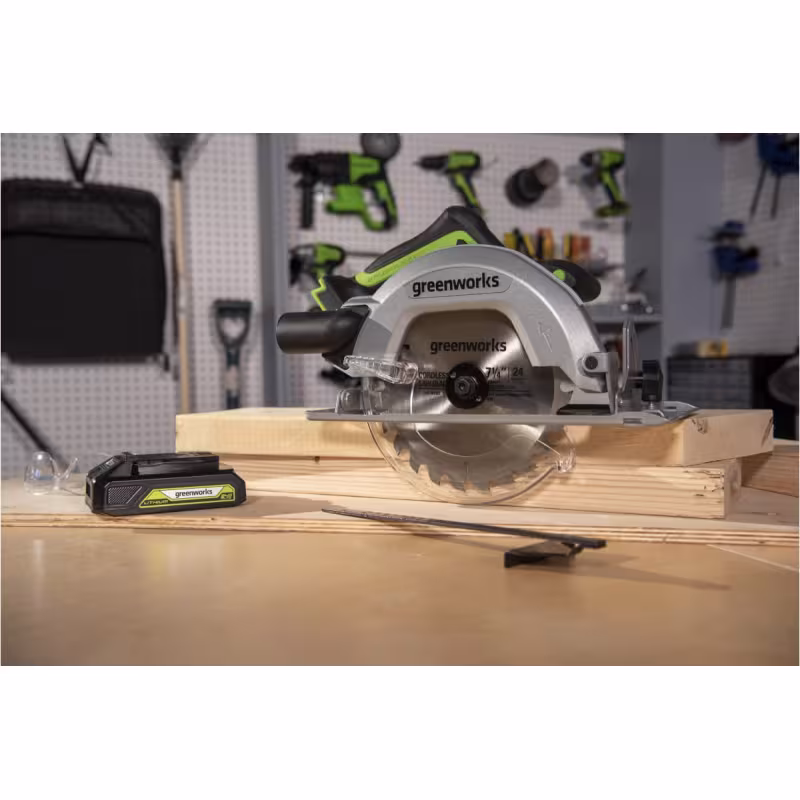 Пила дисковая аккумуляторная Greenworks GD24CS