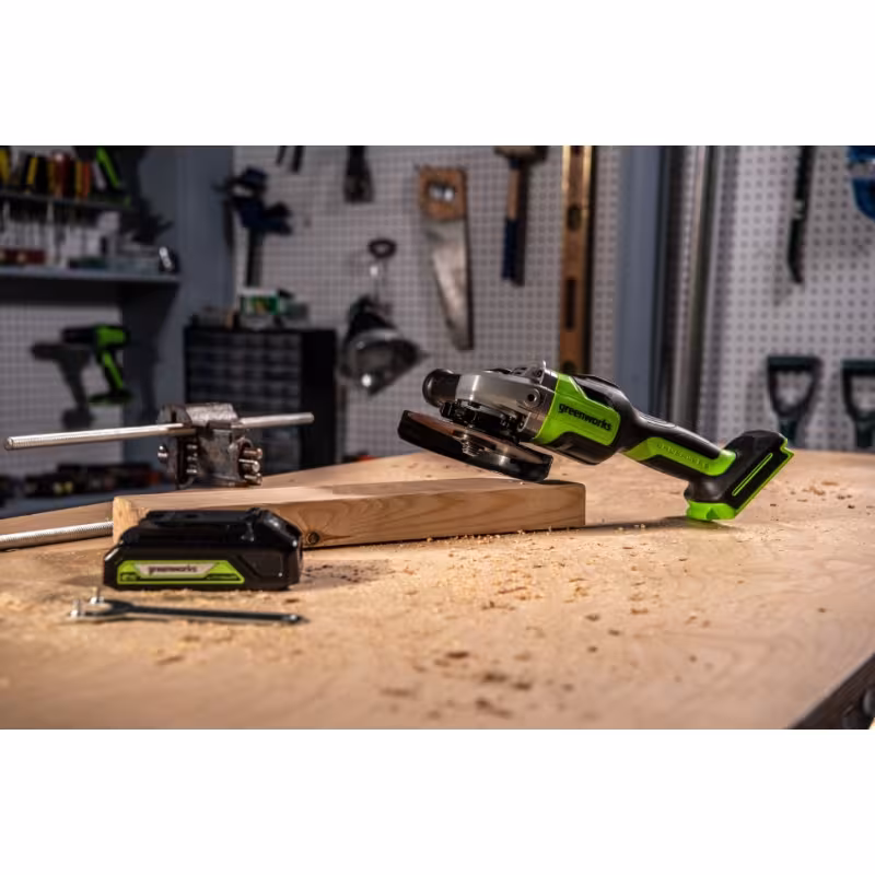 Шлифмашина угловая аккумуляторная Greenworks GD24AG