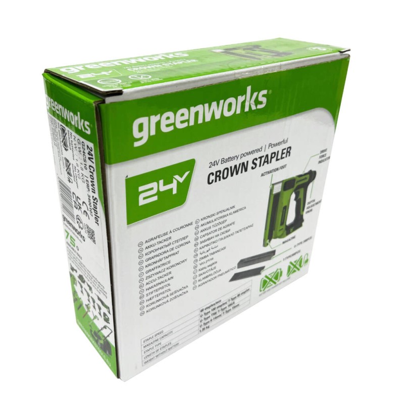 Степлер аккумуляторный Greenworks G24CS10