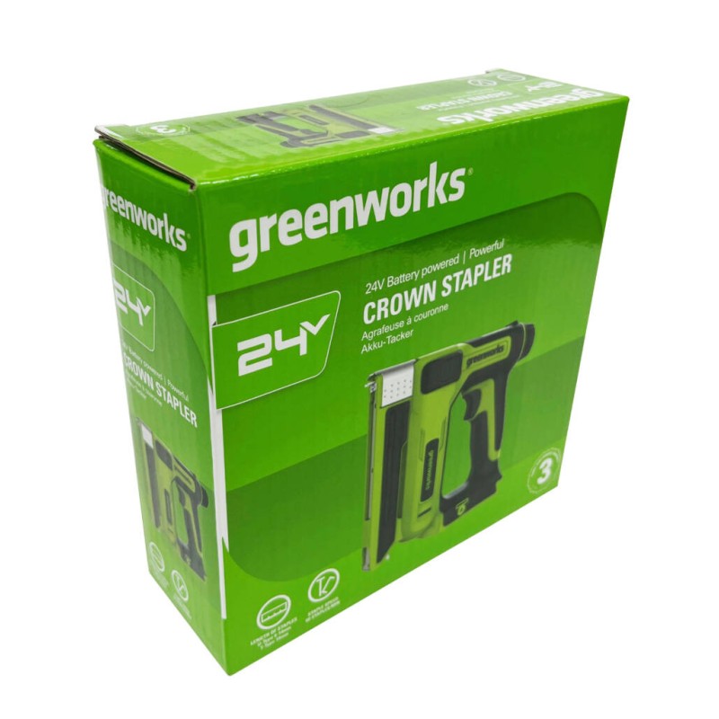 Степлер аккумуляторный Greenworks G24CS10