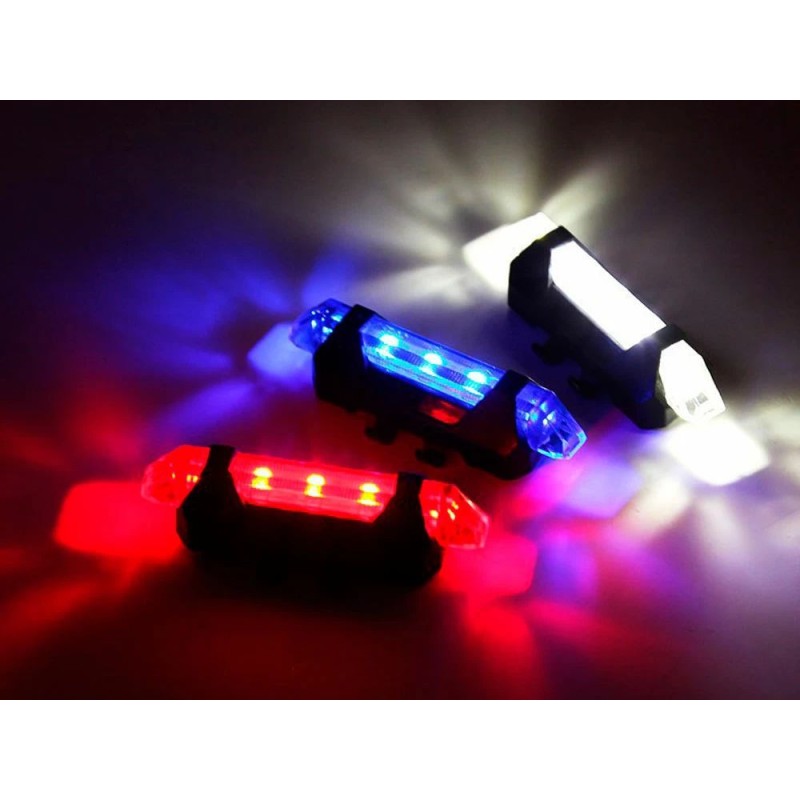 Фонарь задний Rapido DC-918, 5 LED, USB кабель, 2 режима