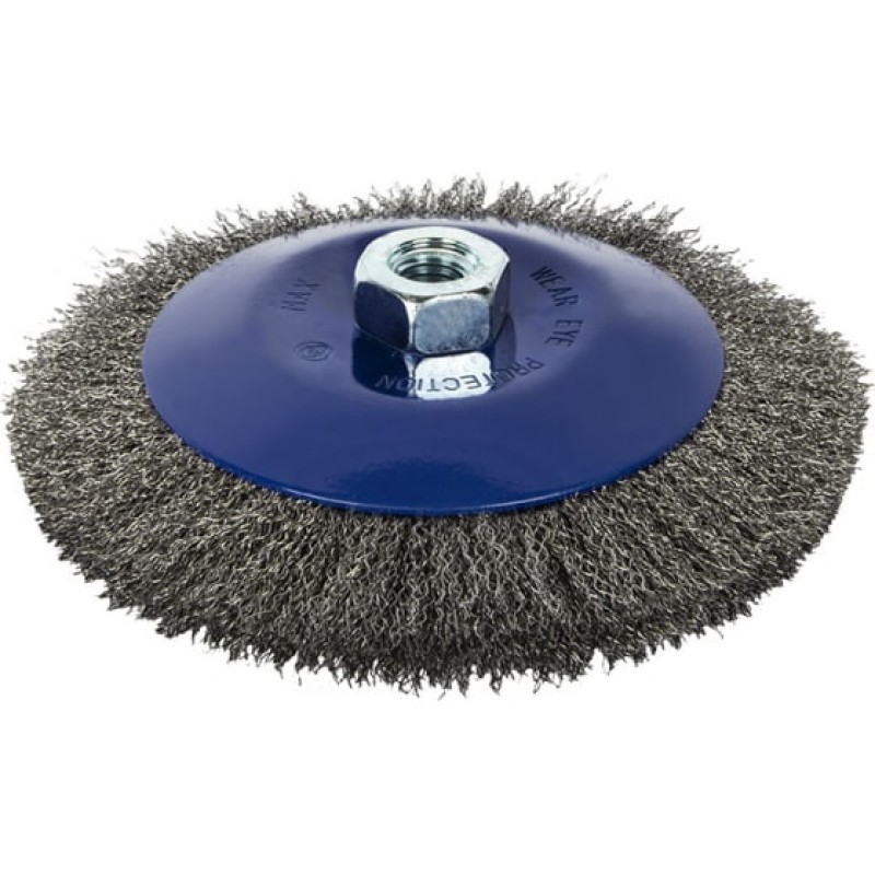 Кордщетка для УШМ Практика 799-925 радиальная с наклоном мягкая, 150 мм, М14