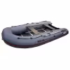 Надувная лодка ПВХ HunterBoat 390, пайол фанерный, серый