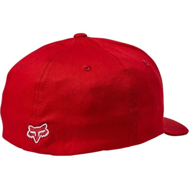 Кепка-бейсболка Fox Flex 45 Flexfit Hat Chili, хлопок, красный, размер S/M