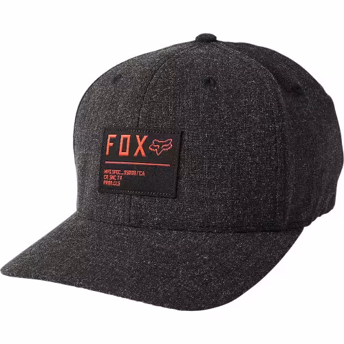 Кепка-бейсболка Fox Non Stop Flexfit Hat Black, черный, размер S/M