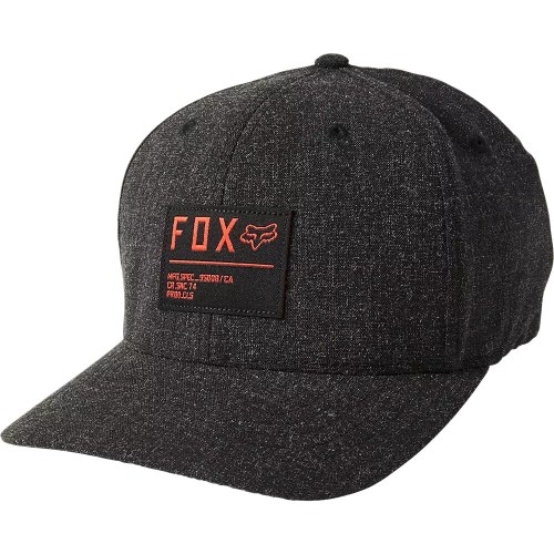 Кепка-бейсболка Fox Non Stop Flexfit Hat Black, черный, размер S/M