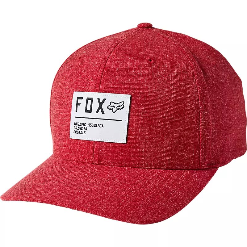 Кепка-бейсболка Fox Non Stop Flexfit Hat Chili, красный, размер S/M