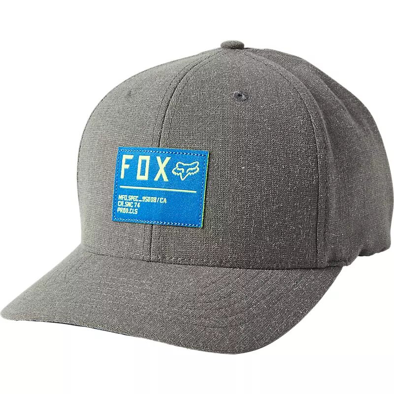 Кепка-бейсболка Fox Non Stop Flexfit Hat Pewter, серый, размер S/M