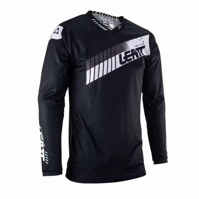 Джерси мужское Leatt Moto 4.5 Lite Jersey Black, полиэстер, черный, размер M