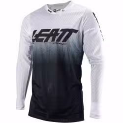 Джерси мужское Leatt Moto 4.5 X-Flow Jersey White, полиэстер, черный/белый, размер M