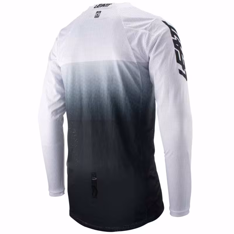 Джерси мужское Leatt Moto 4.5 X-Flow Jersey White, полиэстер, черный/белый, размер XL