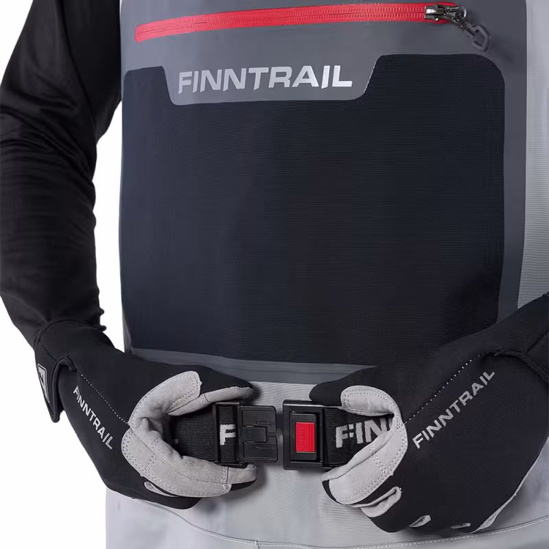 Полукомбинезон-вейдерсы Finntrail Greenwood 1533, мембрана Hard-Tex, серый, размер 48-50 (M), 170-180 см