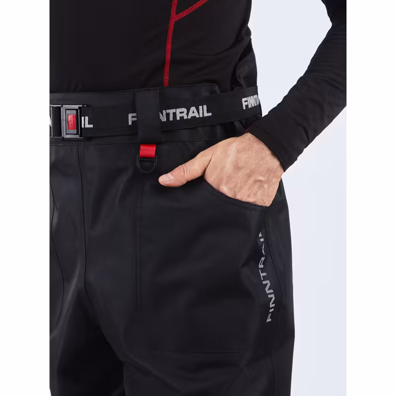 Брюки-вейдерсы Finntrail Runner 1519, мембрана Hard-Tex, черный, размер 40-42 (XS), 155-165 см