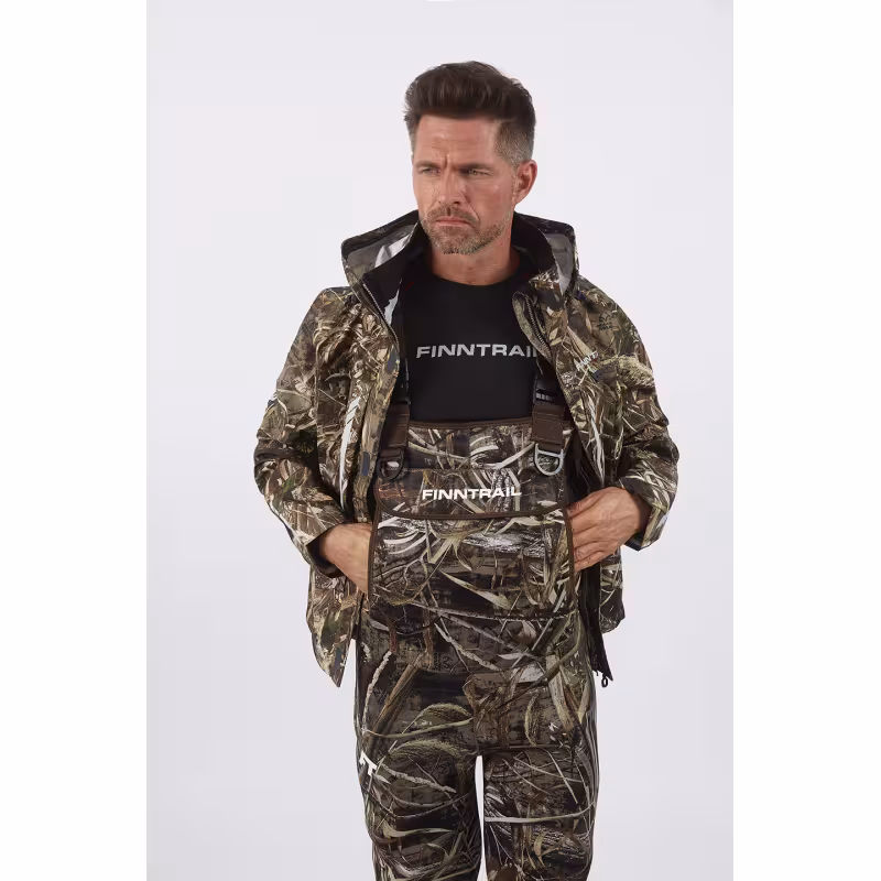 Куртка мужская Finntrail Greenwood Max-5 4021, мембрана Hard-Tex, камуфляж, размер 62-64 (XXXL), 190-200 см