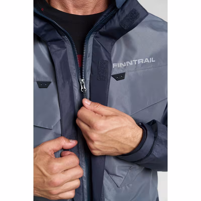 Куртка мужская Finntrail Coaster 4023 Grey, мембрана Hard-Tex, серый, размер 62-64 (XXXL), 190-200 см