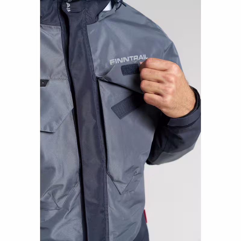 Куртка мужская Finntrail Coaster 4023 Grey, мембрана Hard-Tex, серый, размер 62-64 (XXXL), 190-200 см