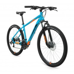 Велосипед Forward Apache 3,2 HD, 27,5", 24 скорости, рост 17, бирюзовый/оранжевый